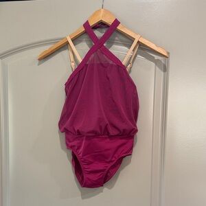 Balera Magenta Pink Halter One-Piece Dance Costume size IC
